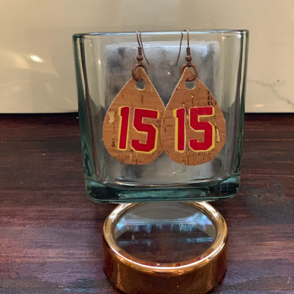 Patrick Mahoney faux leather earrings